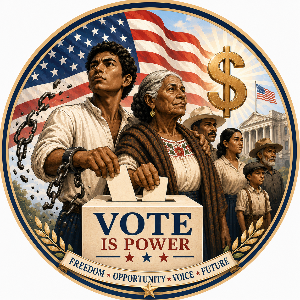 Vote is Power emblem